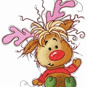 Deer Hello everybody embroidery design