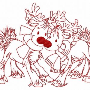 Deer's date 2 embroidery design