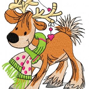 Deer's date 3 embroidery design