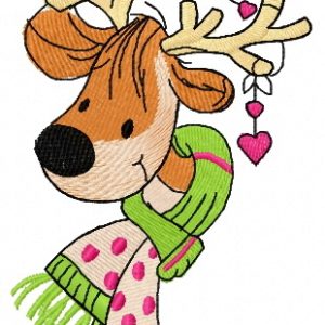 Deer's date 4 embroidery design