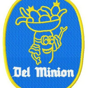Del Minion badge embroidery design