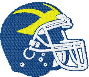 Delaware Blue Hens Helmet embroidery design