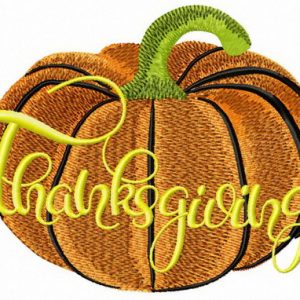 Delicious pumpkin embroidery design