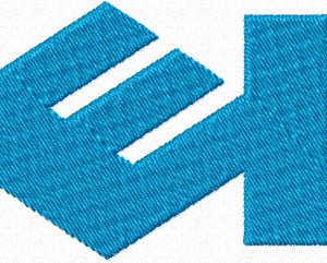 Dell logo embroidery design