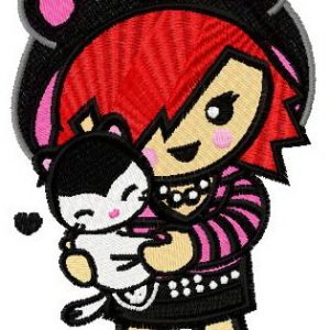 Demi and Kimi embroidery design