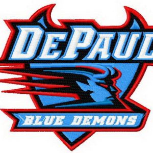 DePaul Blue Demons logo embroidery design