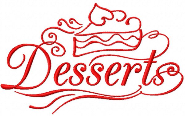Deserts embroidery design