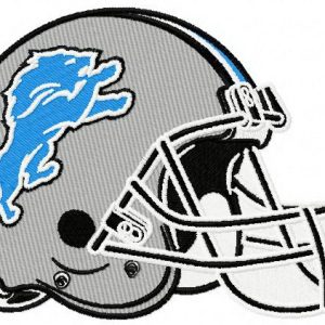 Detroit Lions helmet embroidery design