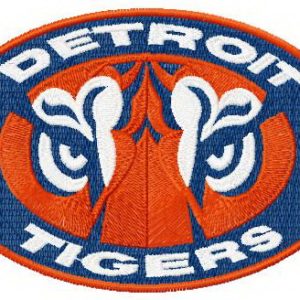 Detroit tigers alternative logo embroidery design