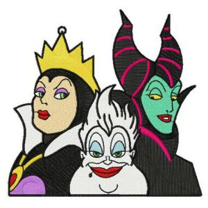Devil trio embroidery design