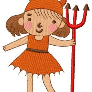 Devil's costume embroidery design