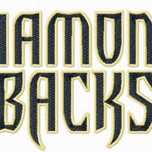 Arizona Diamondbacks script logo embroidery design