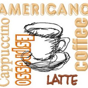 Different coffee 2 embroidery design