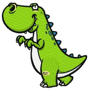 Dinosaur sneaks embroidery design