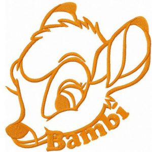Disney character Bambi embroidery design