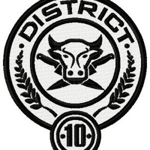 District 10 logo embroidery design