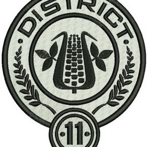 District 11 logo embroidery design