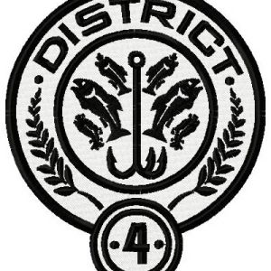 District 4 embroidery design