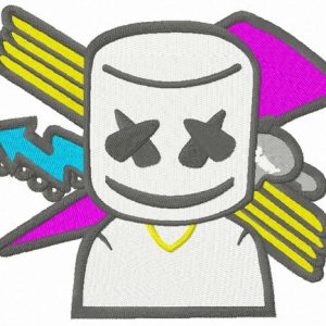 DJ Marshmello embroidery design