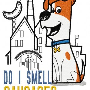 Do I smell sausage? embroidery design