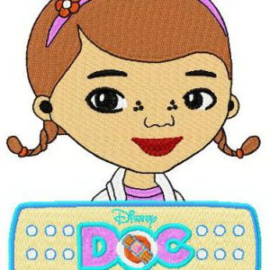 Doc McStuffins and logo embroidery design