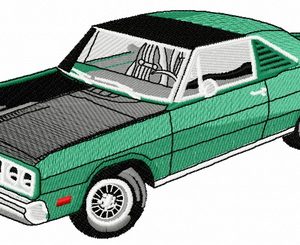 Dodge Charger R/T car 2 embroidery design