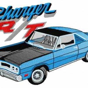 Dodge Charger R/T car embroidery design