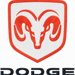 Dodge logo embroidery design