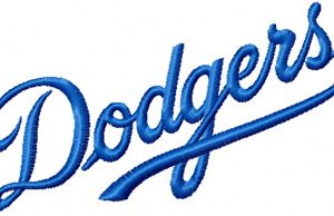 Los Angeles Dodgers Script Logo embroidery design