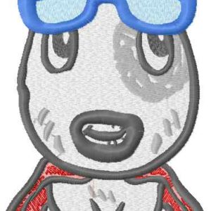 Dog a hero embroidery design