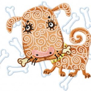 Puppy Searches for an Owner embroidery design