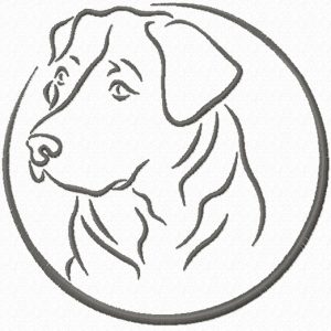 Dog embroidery design
