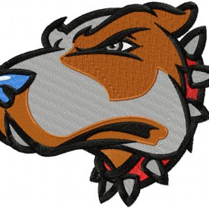 Angry Dog mascot embroidery design