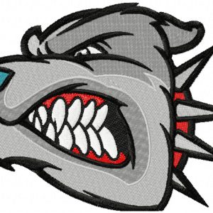 Dog mascot embroidery design