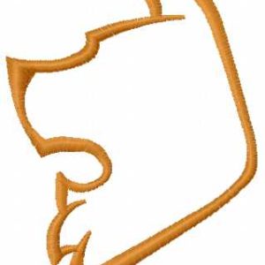 Dog contour 3 embroidery design