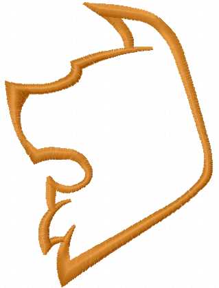 Dog contour 3 embroidery design
