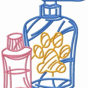 Dog's shampoo embroidery design