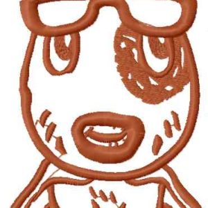 Dog superhero embroidery design