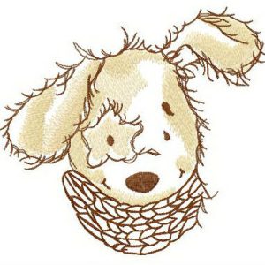 Dog's woolen scarf embroidery design