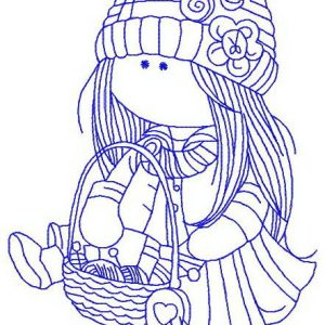 Doll knitting 2 embroidery design