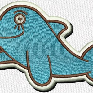 Dolphin embroidery design