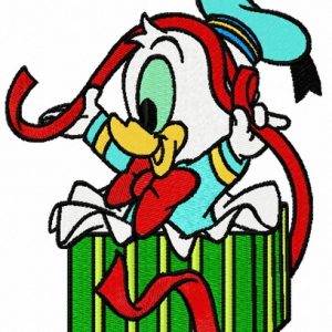Donald with ribbon embroidery design