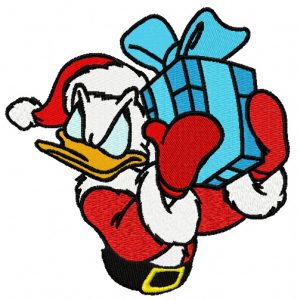Donald's present 2 embroidery design