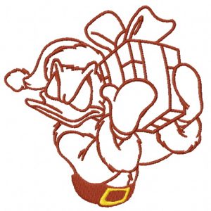 Donald's present 3 embroidery design