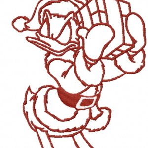 Donald's present 4 embroidery design