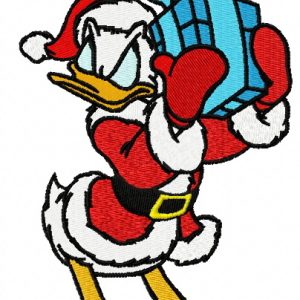 Donald's present embroidery design