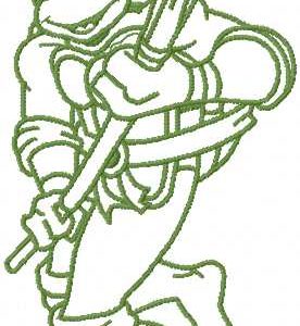 Donatello attacks 2 embroidery design