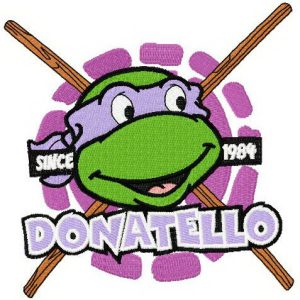 Donatello badge embroidery design
