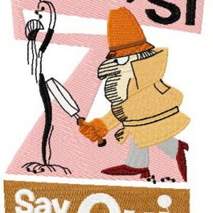 Don't say Si embroidery design