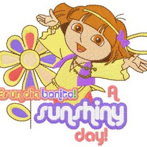 Dora sunshiny day embroidery design
